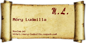 Móry Ludmilla névjegykártya
