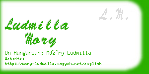 ludmilla mory business card
